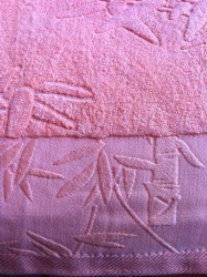 простынь махровая бамбук (розовый)