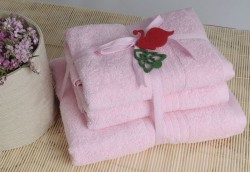 shalla полотенца pink (розовый) набор 3шт