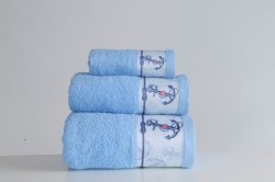 полотенце с печатью anchor mavi (голубой)