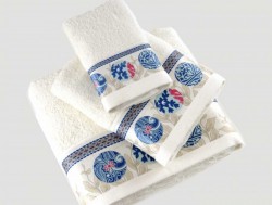 полотенце с печатью ethnic mavi (голубой)